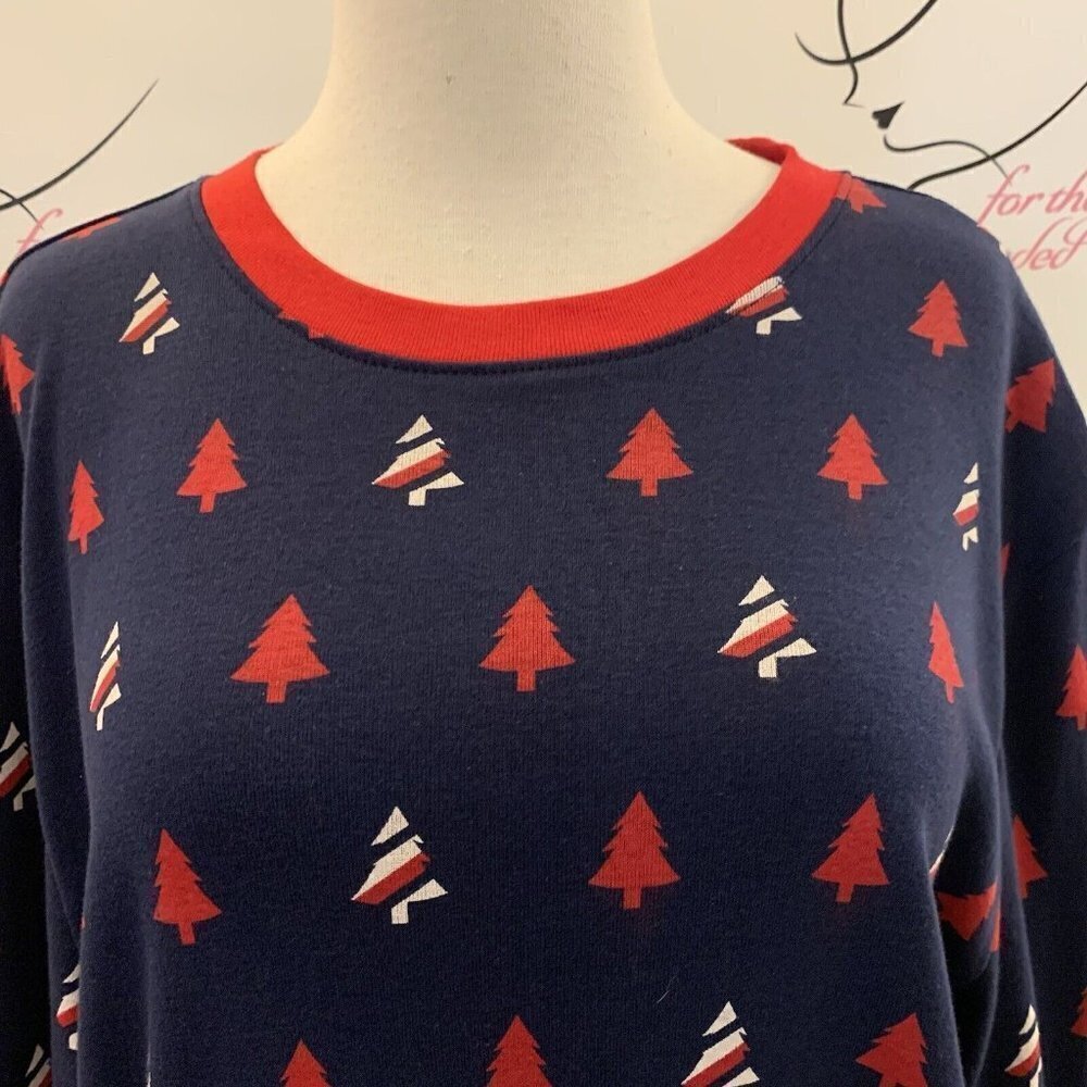 Tommy Hilfiger. Sz M. Christmas Night Shirt Pullover. Cotton. Ribbed Cuffs. B14